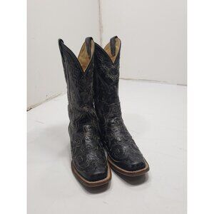 Corral Vintage Women’s Black A2402 Square Toe Western Snake Inlay Boots Size 8M